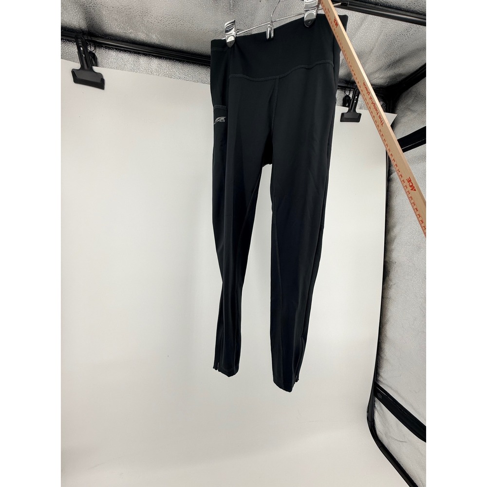 Altra Womens Black High Waisted Running Leggings Ankle Zip Pockets Large